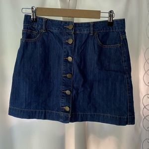 Navy Blue Jean Skirt